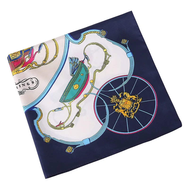 Роскошный брендовый женский шарф POBING коляска хиджаб шелковая атласная шаль