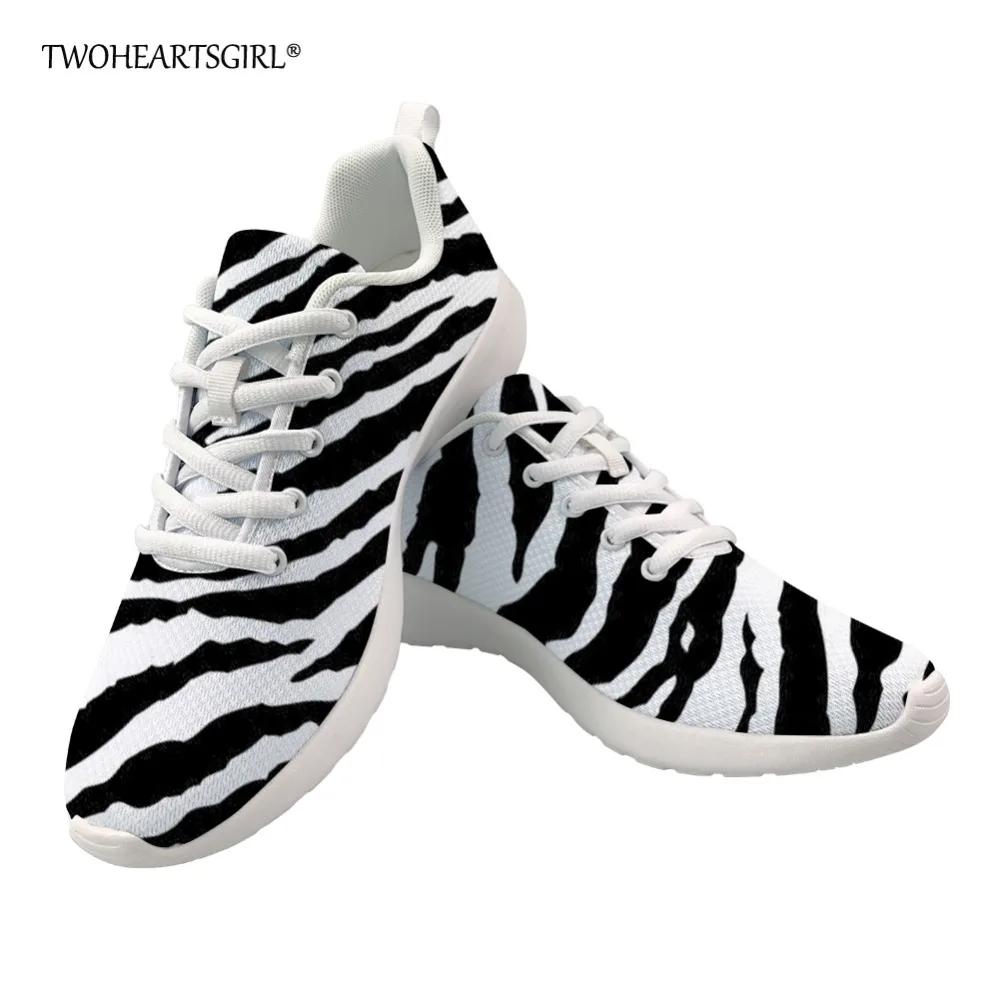 

Twoheartsgirl Classic Striped Zebra Pattern Mesh Sneakers for Men Breathable Male Flat Vulcanized Shoes Comfortable Spring Shoes