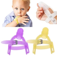 2 colors nontoxic silicone baby kids child finger guard stop thumb sucking wrist band