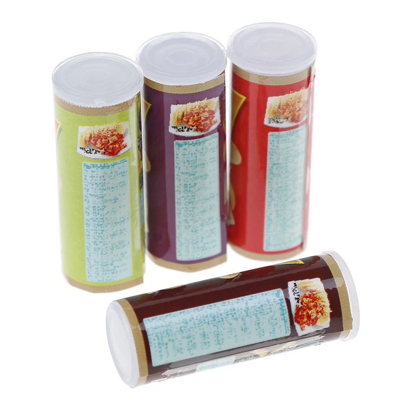 4 бутылки для милого кукольного домика миниатюрные картофельные чипсы пищевая