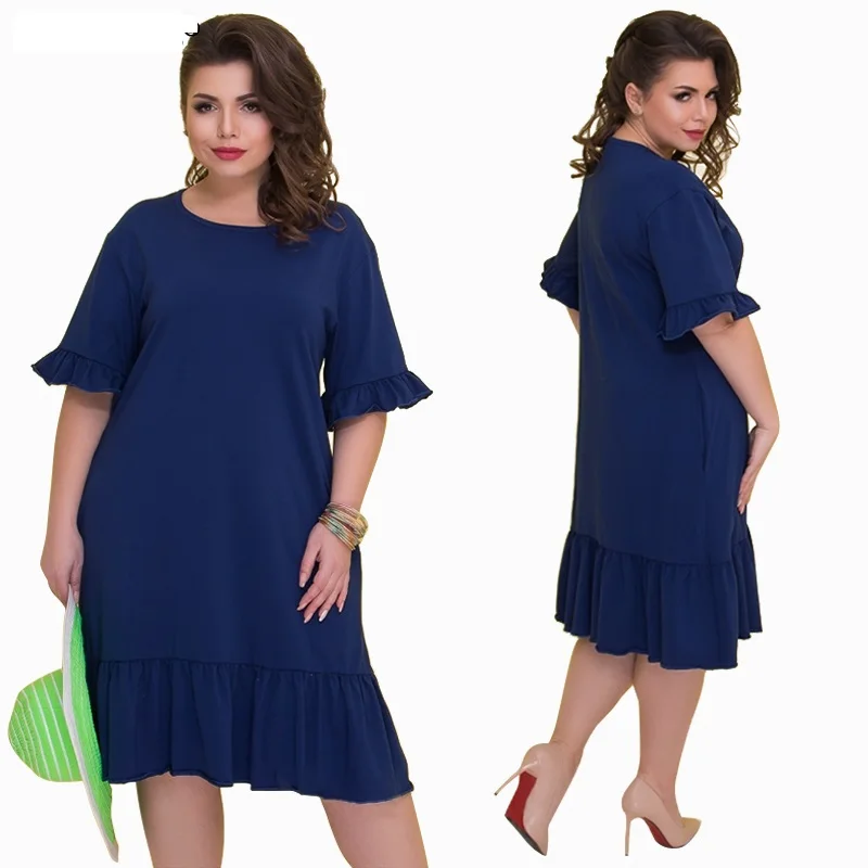 Платье женское большого размера хлопковое пляжное платье в стиле пэтчворк с