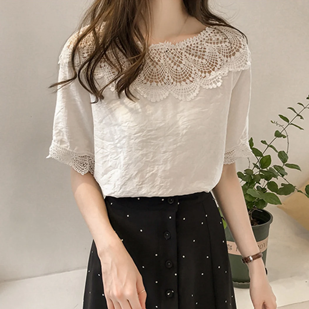 Женская блузка с открытыми плечами шифоновая вырезами Элегантная коротким