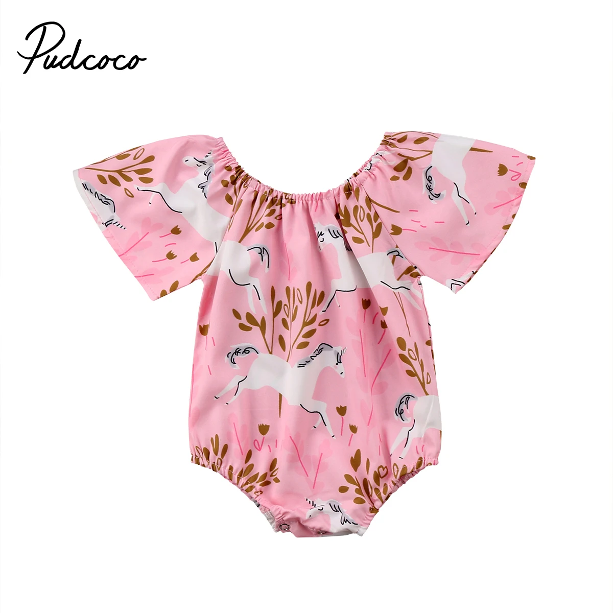 2018 Brand New Infant Toddler Newborn Baby Girls Unicorn Bodysuit Jumpsuit Outfit Sleeveless Summer Sunsuit Horse Clothes Set |