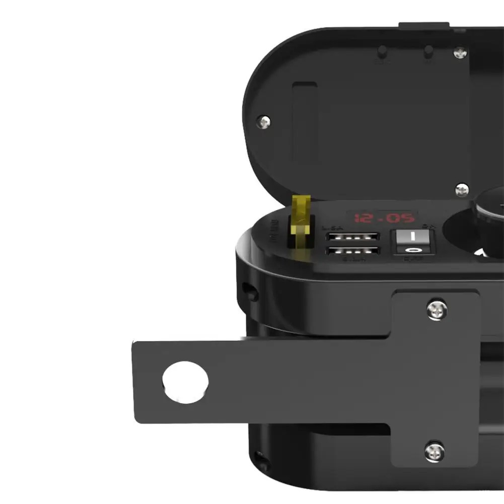 Мотоциклетная база для зажигалки 3,1A с двумя портами USB для зарядки мобильных телефонов и поддержкой функции защиты и времени.