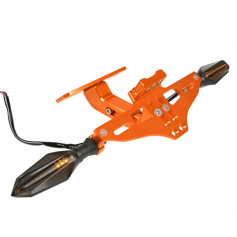 Универсальный держатель номерного знака мотоцикла с светодиодный поворотник