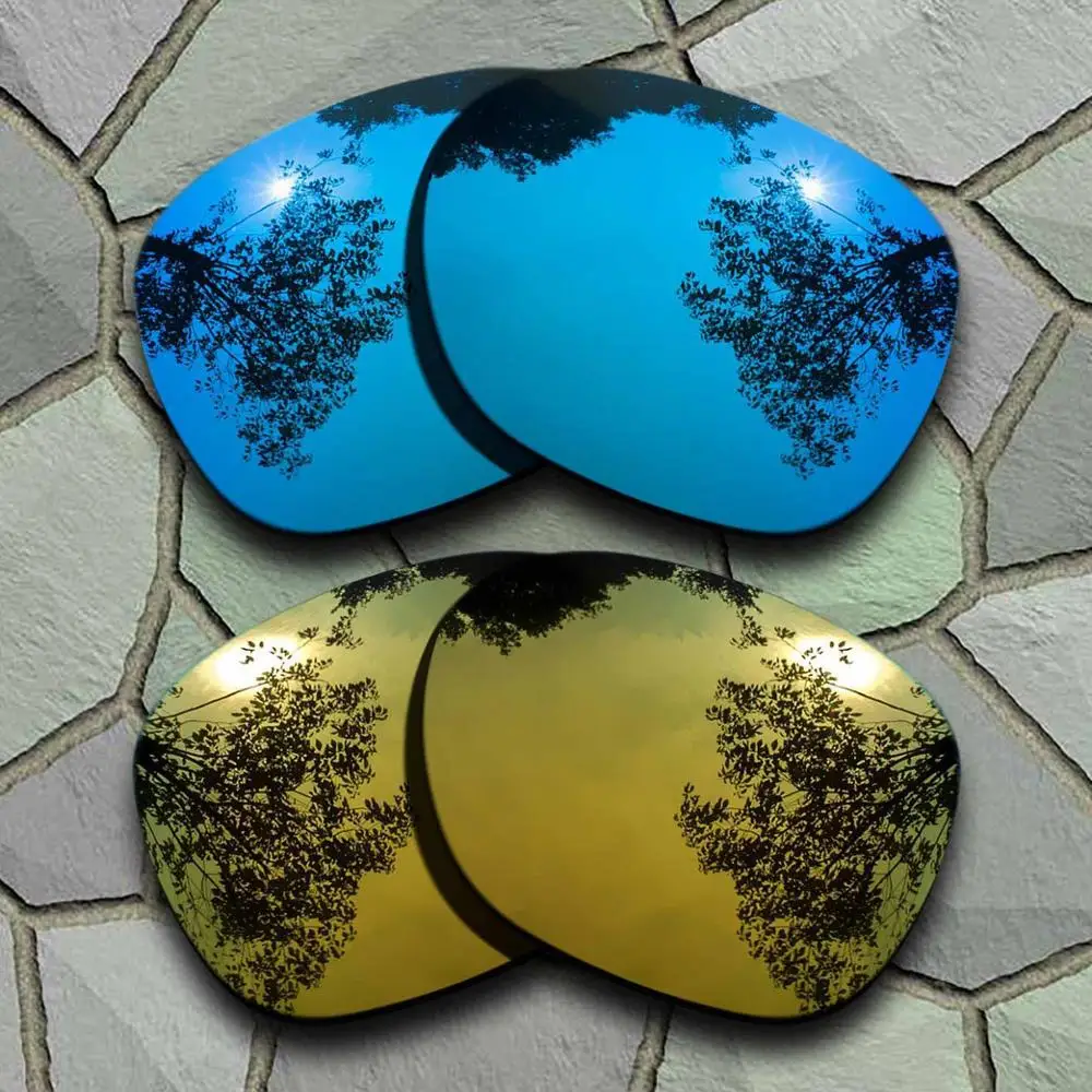 Blue-Yellow Golden Солнцезащитные очки поляризованные Сменные линзы для Оукли гаража рок-сортов - Цвет линз: Blue-Yellow Golden