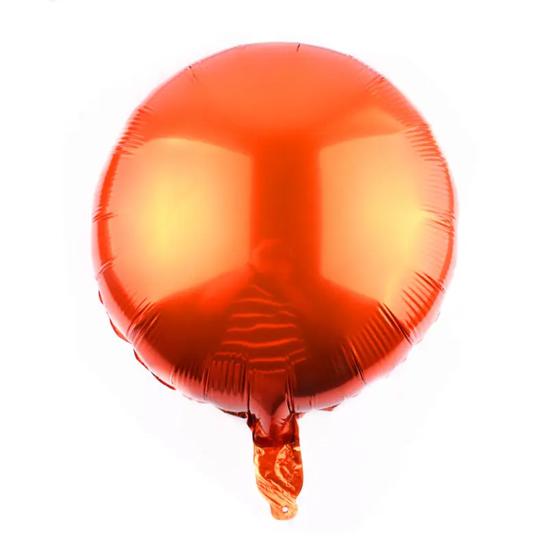 Orange GOGO PAITY,,, 18 дюймов, монохромный круглый алюминиевый шар, праздничные вечерние воздушные шары, украшение - Цвет: Orange