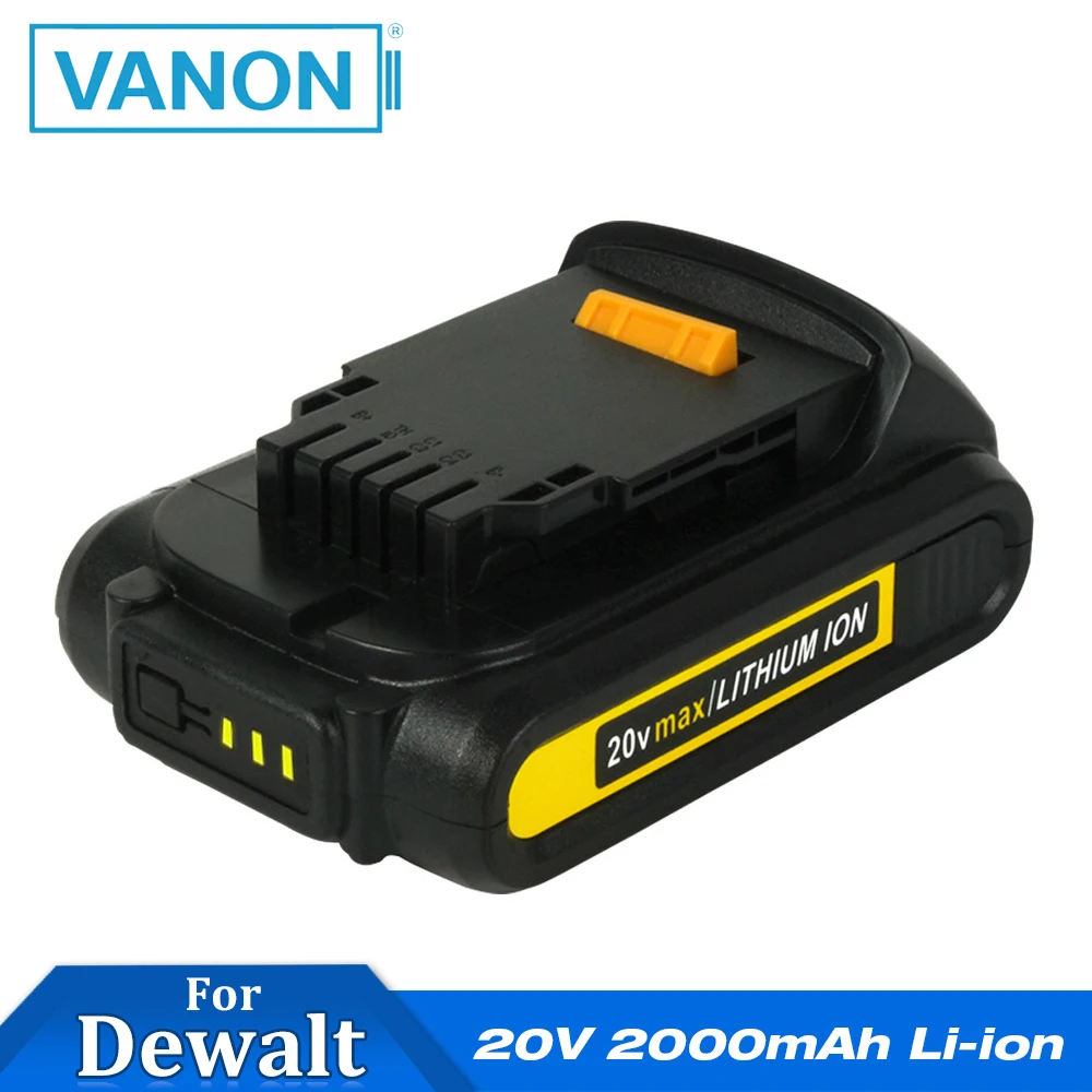 VANON для DeWalt DCB201 20V Max 2000mAh литий ионная аккумуляторная батарея DCB180 DCB181 DCB182 DCB205