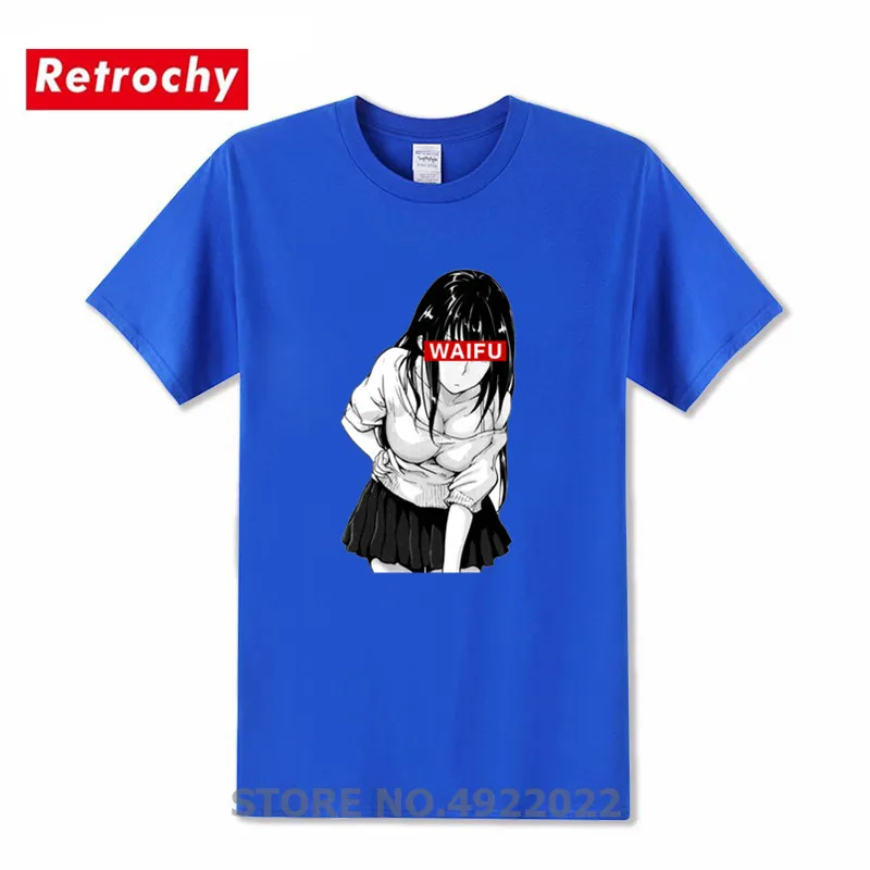 Новейшая рубашка из материала Waifu футболка Otaku Lewd Hentai с милой девушкой аниме Ahegao