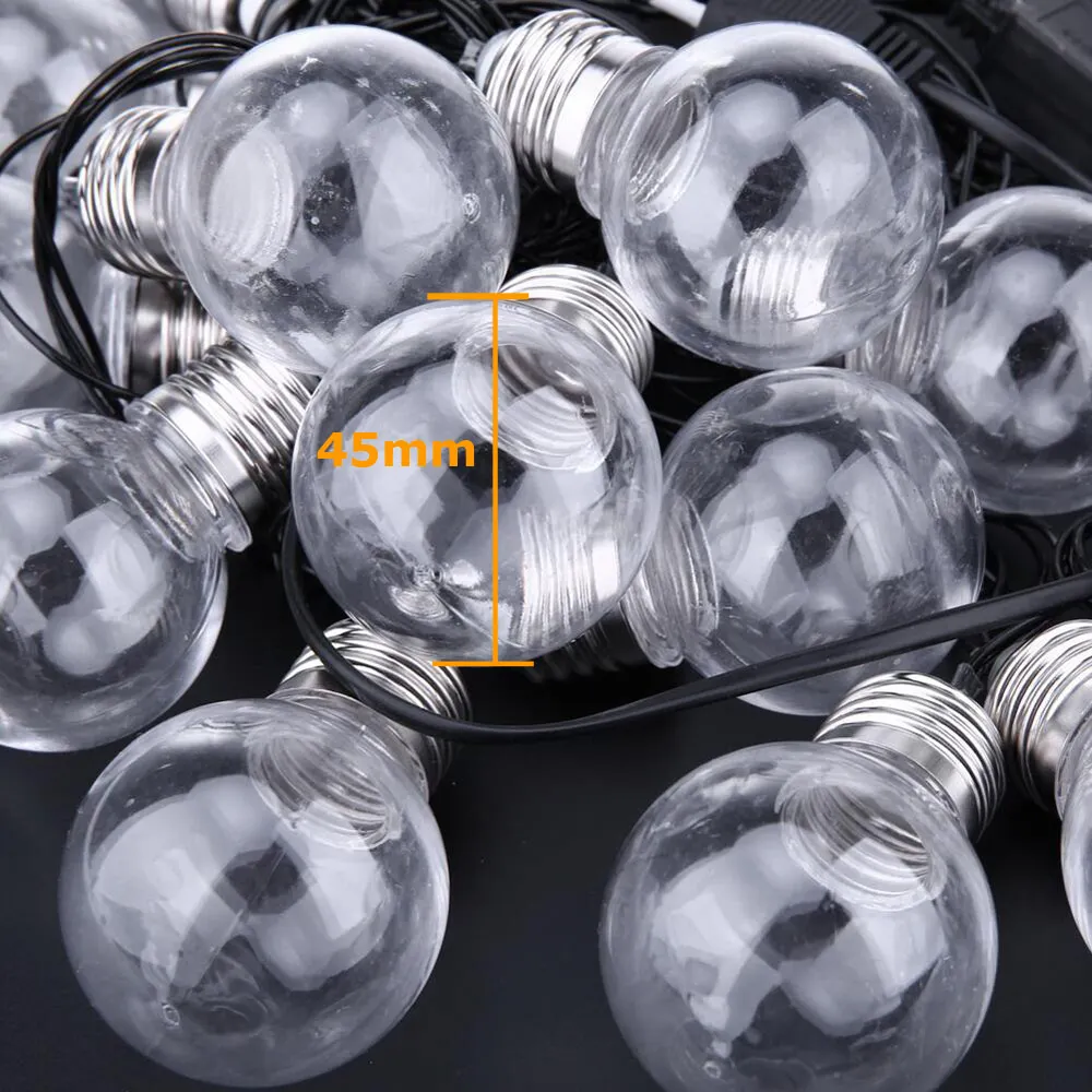 Гирлянда светодиодная с круглыми лампочками 6 м 20 шариков 220 В 110 В|bulb string|light stringlight