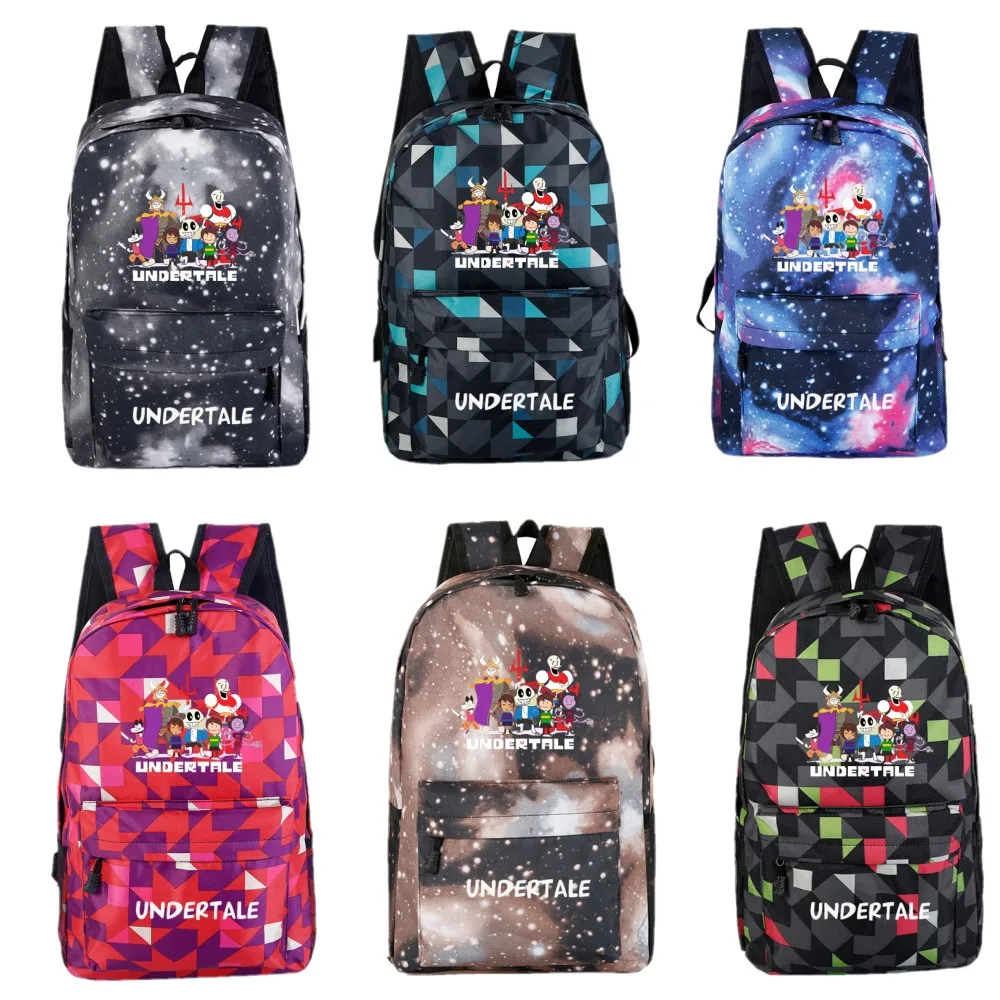 

Undertale Backpack Boys Girls Cartoon School Bags Frisk Toriel Sans Papyrus Men Women Laptop Shoulders Bags Casual Travel Bag