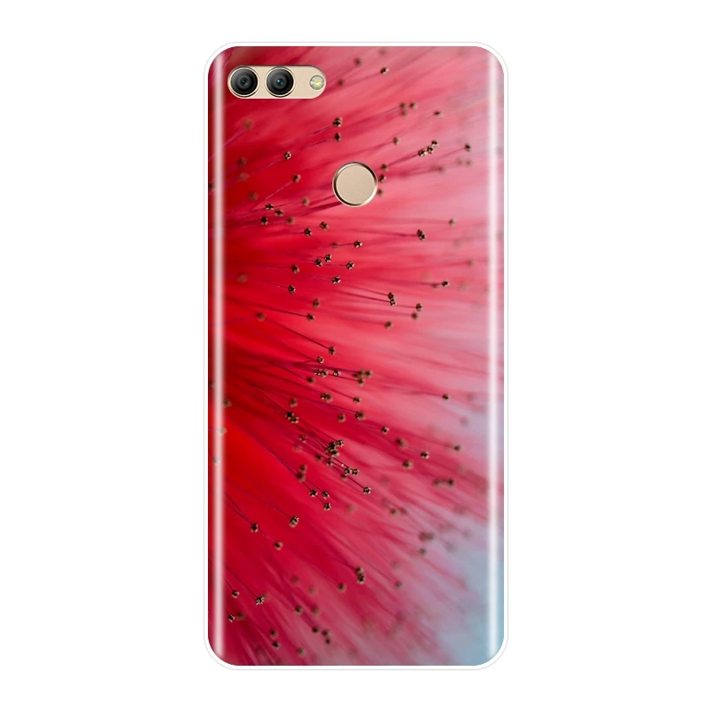 Задняя крышка для huawei Y5 Y6 Y7 Prime 2018 Y9 2019 силиконовый мягкий чехол телефона с красным