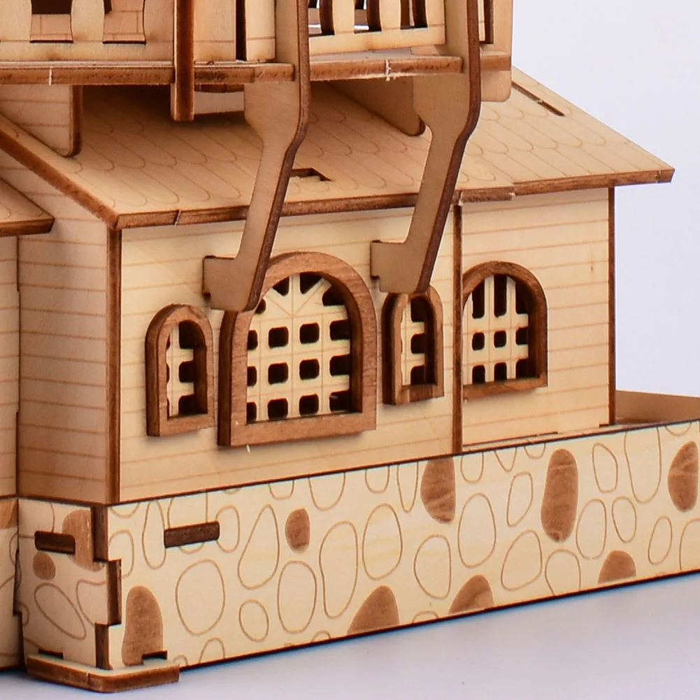 Ветряная мельница Строительный набор для деревянного ремесла ветряная DIY 3D