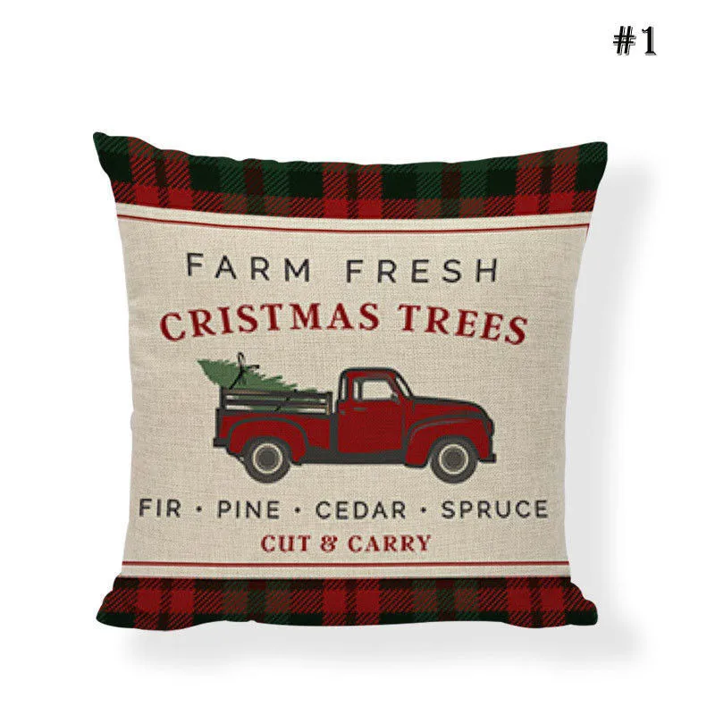 18 ''хлопок наволочка Лен Счастливого Рождества 2018 спальня гостиная|Наволочка|