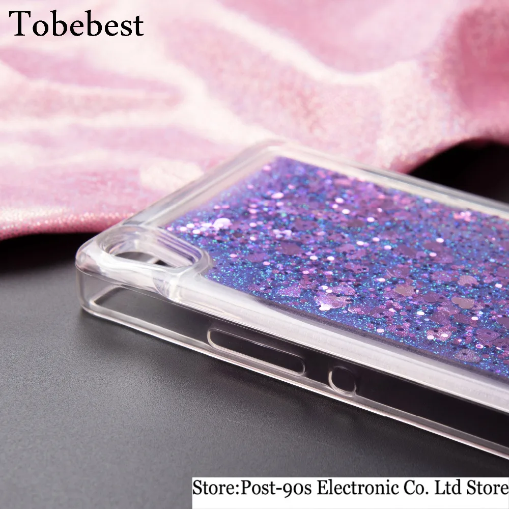 Tobebest Huawei P7 Case Dynamic Liquid Glitter Sand Quicksand Star TPU For Ascend Crystal Clear Back Cover |