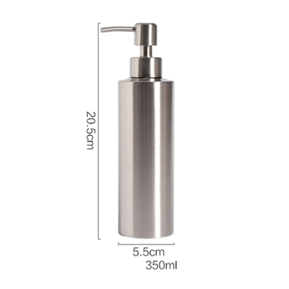 350ml silver 250 мл, 350 мл, 550 мл, металлическая бутылка для хранения шампуня для ванной, нордический шик, бутылка для жидкого лосьона, элегантная, Vogue, бутылка для путешествий из розового золота - Цвет: 350ml silver