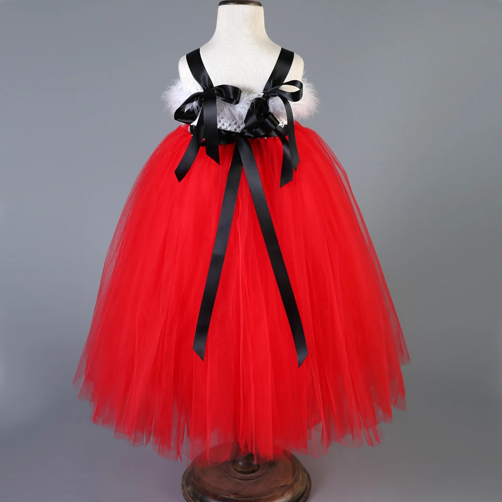 Kids Girls Christmas Party Dresses Costumes Red Snowflake Tutu Dress Children Clothing Fancy Xmas New Year Tulle | Детская одежда и