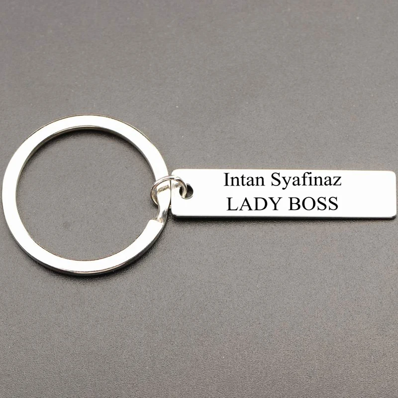 Брелок из нержавеющей стали с гравировкой набор ключей для Intan Syafinaz Lady Boss подарок