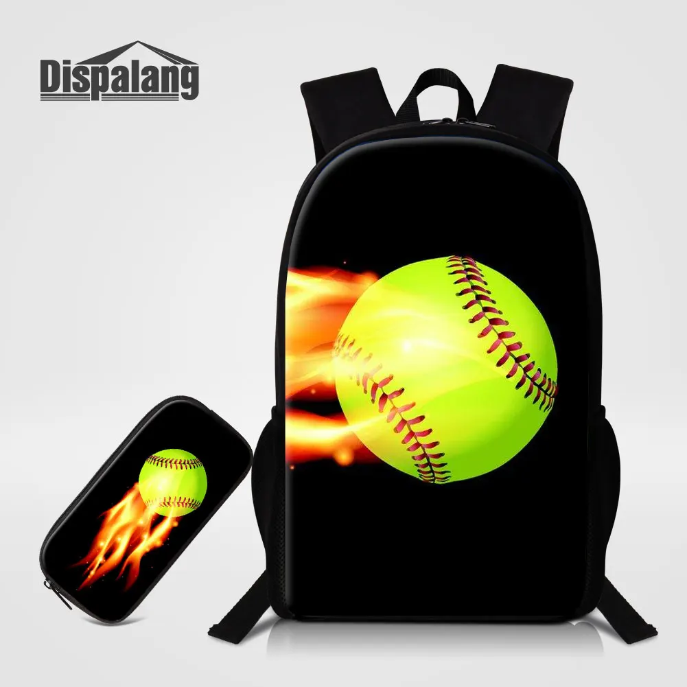 

Dispalang 2 PCS/Set Backpack+Pencil Case For Children New Promotion School Bags For Teens Custom Design Ball Backpacking Satchel