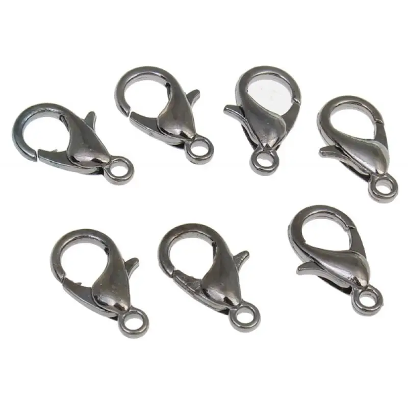 Защелки-лобстеры 100 шт. позолоченные и посеребренные клипсы для ювелирных