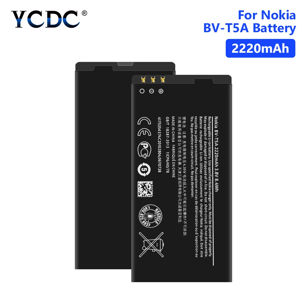 3,8 V BV-T5A/BVT5A/BV T5A литий ионная батарея запасная батарея для мобильного телефона с подставкой и отделениями для карт для Nokia Lumia 550 730 735 738 Супермен RM1038 RM1040