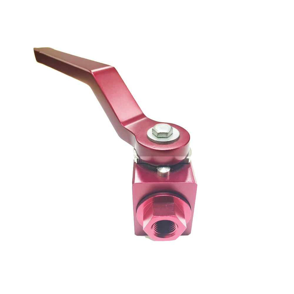 WILLIN-заготовка алюминиевая Тормозная Линия запорный клапан 1/8 ''NPT Женский синий/красный/Black-WLVW07