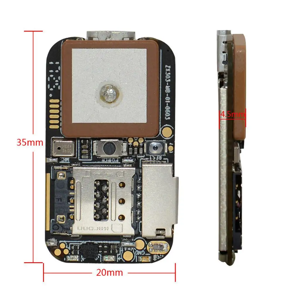 ZX303 PCBA GPS трекер GSM Wifi LBS локатор SOS сигнализация веб приложение отслеживание TF