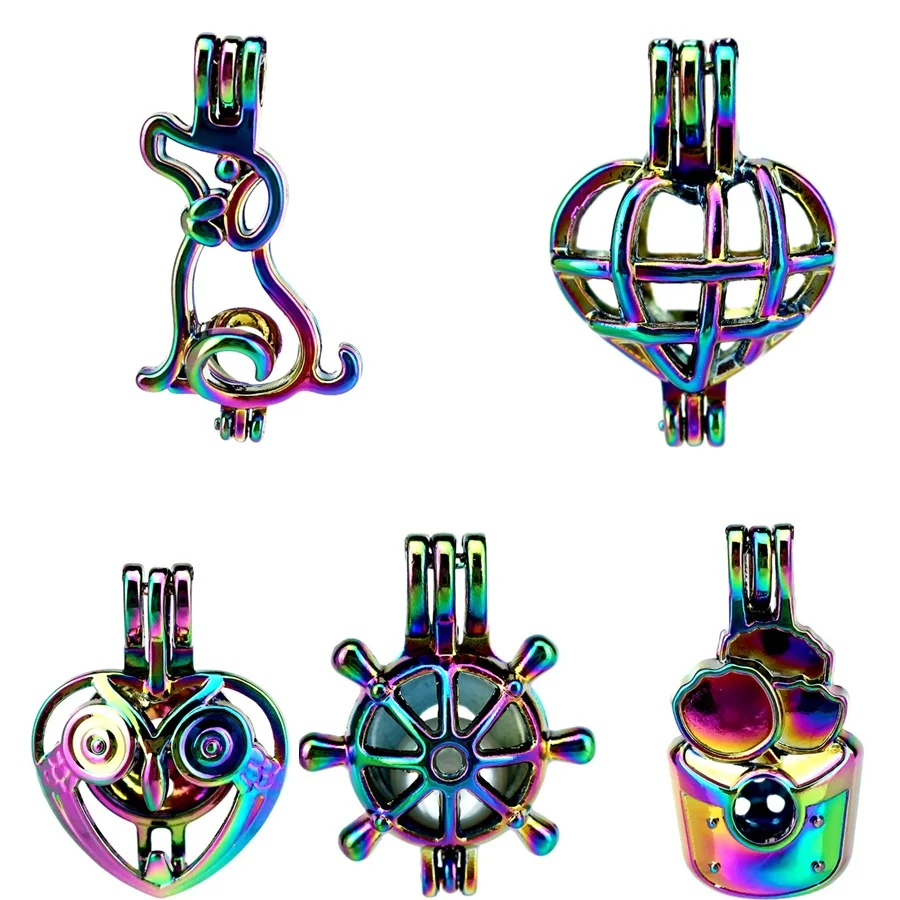 Радуга щенок сердце Птицы с принтом Якорь горшечные растения бусины клетка Духи