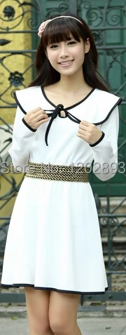 2013 new women lady sweet temperament lotus leaf collar long-sleeved winter dress | Женская одежда