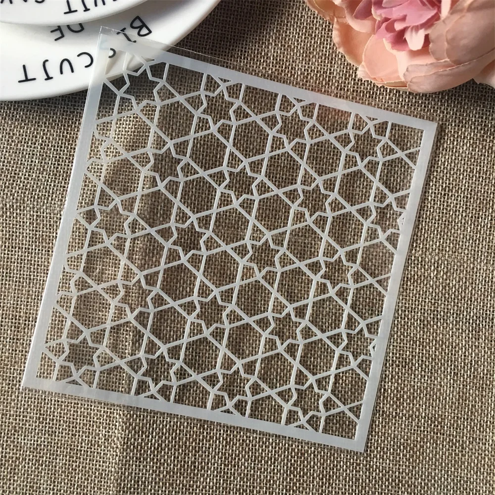 Лидер продаж 13 см геометрические звезды DIY ремесло слойные трафареты настенная