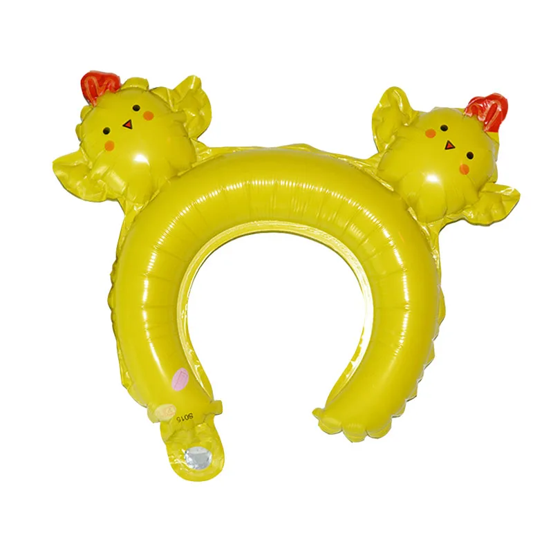 chick 2 6 шт. DIY Мини воздушные шары из фольги в виде животного оголовье Globos День Рождения вечерние украшения день детей грандиозное событие животных волос застежка шарик - Цвет: chick 2