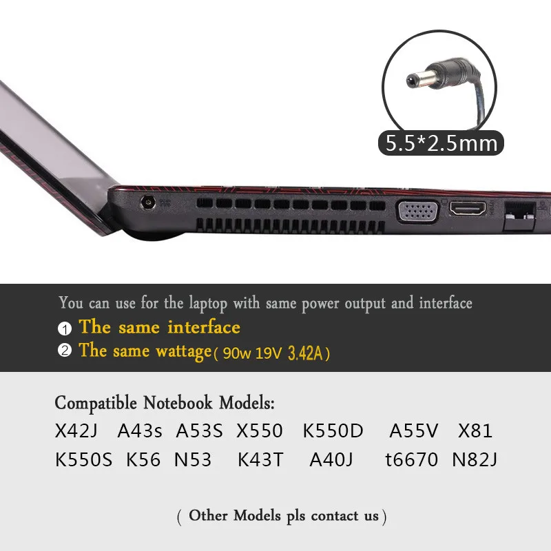 Горячая 19 V 3.42A AC адаптер питания зарядное устройство для lenovo/Toshiba/Asus/Dell/acer ноутбука адаптер питания ноутбука компьютер