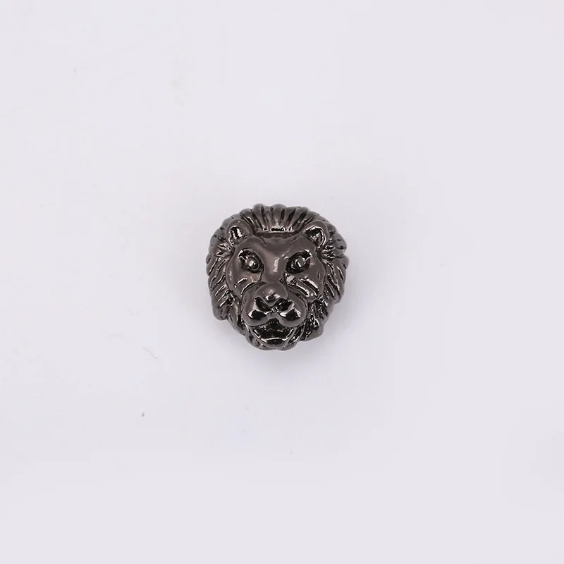 Кулон с головой льва медные циркониевые бусины ювелирные аксессуары ожерелье