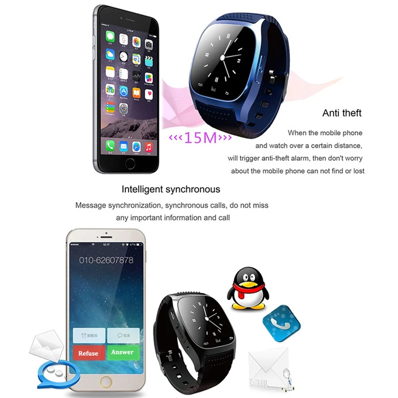TTLIFE лучший бренд класса люкс M26 Bluetooth Smart часы Водонепроницаемый alitmeter музыкальный