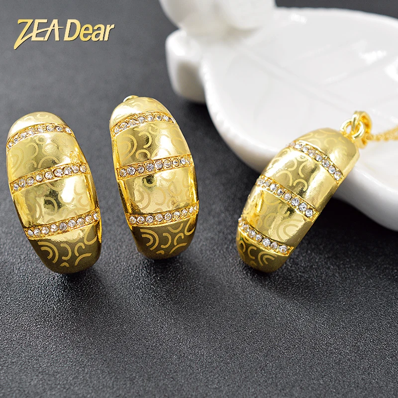 

ZEA Dear Jewelry Classic Jewelry Findings Big Jewelry Sets For Women Necklace Earrings Pendant Cubic Zirconia Jewelry For Party