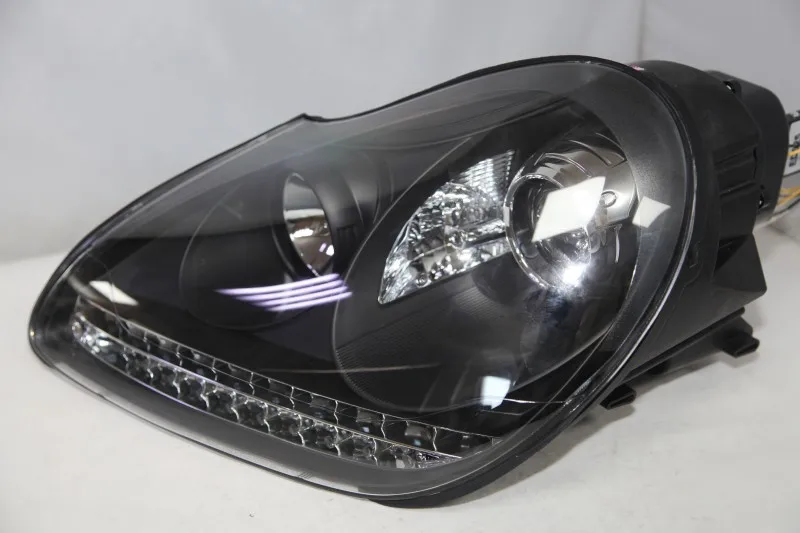 Светодиодный головной фонарь для Porsche Cayenne, передние фары 2004, 2005, 2006 лет, передние фары с дневными ходовыми огнями