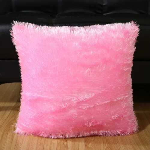 

Solid Soft Cushion Cover Plush Faux Fur Wholesale Decorative Plain Throw Pillow for Sofa Car Chair Linen/Cotton Hotel Home Decor