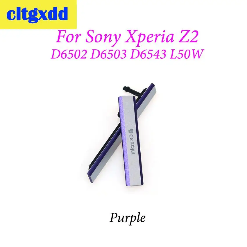 cltgxdd Micro SD USB+ SIM Card Slot Dust Plug Charging Port for Sony Xperia Z2 D6503 L50W D6502 D6543 Dust Waterproof Cover