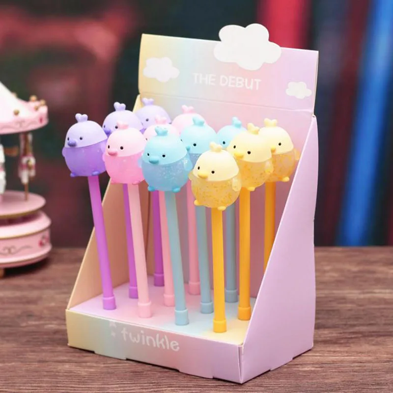 1 шт. Kawaii 0 5 мм 3D мультфильм фея Мерцающая пайетка цветные животные гелевые ручки