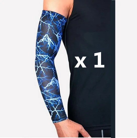 1 piece B Противоскользящие камуфляжные велосипедные гетры для мужчин и женщин на руку рукава для бега Armguard Фитнес Компрессионные рукава УФ Защита от солнца - Цвет: 1 piece B