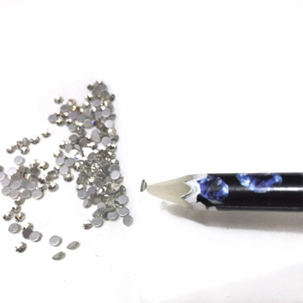 

Rhinestones Useful Picker Pencil Diamond Nail Art Pen Pedicure Crystals Wax Manicure 2 pc Fashion New Hot