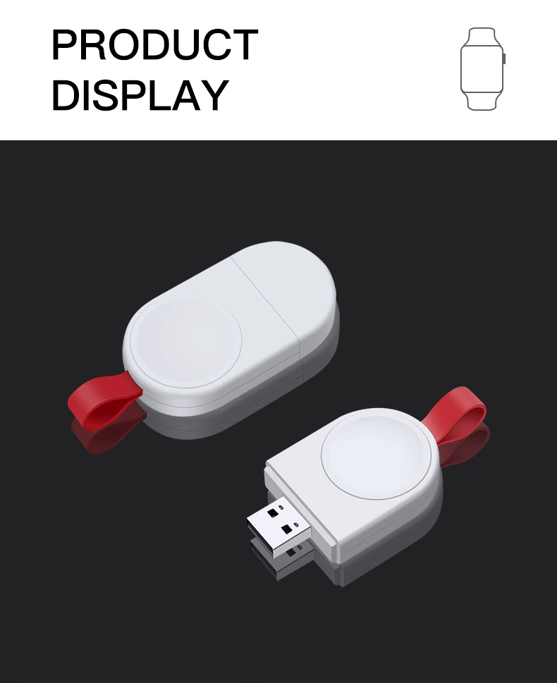 VEEAII Portable Magnetic Wireless Charger for Apple Watch Charger Series 1 2 3 4 USB Cable Watch Dock Adapte Fast Charging USB