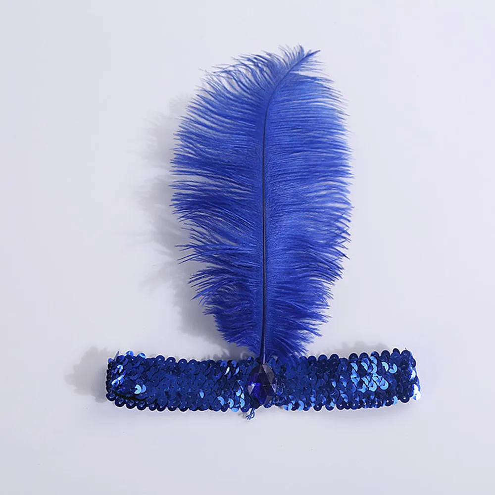 Индийский головной убор из страусиных перьев украшение для волос День