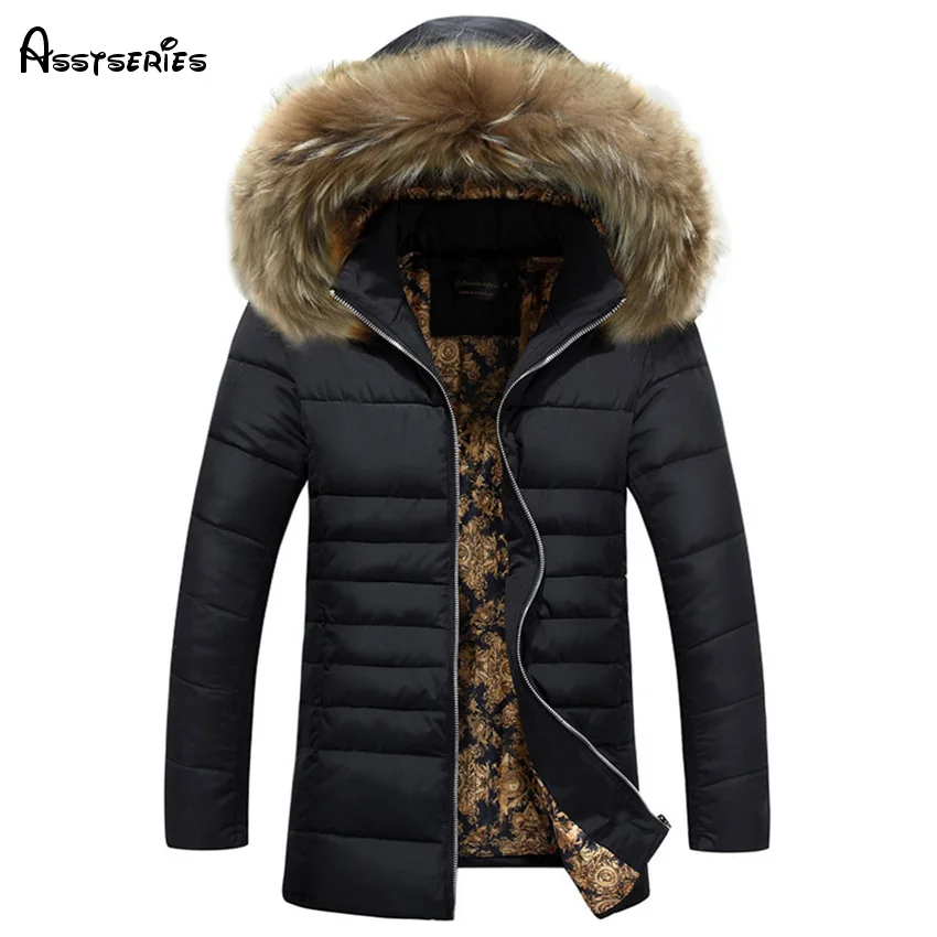 Горячая Распродажа зимняя теплая куртка Мужская Новая модная с капюшоном