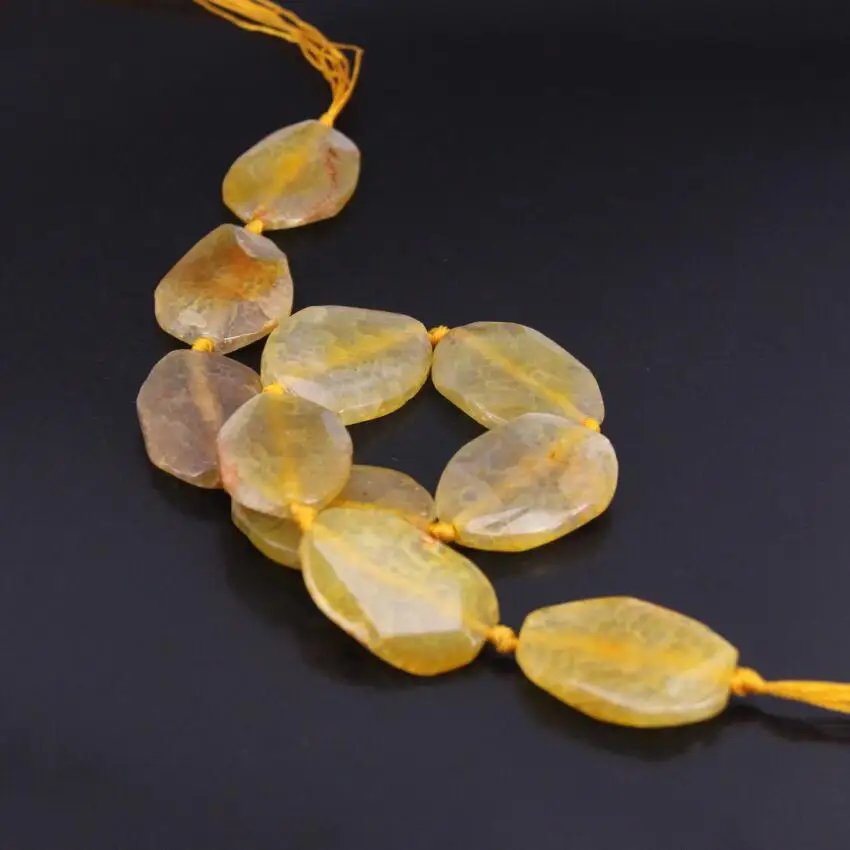 Approx10pc/strand светло желтый сырья Агаты граненый плиты Самородок Свободные Бусины, натуральный onxy Gem Slice кулон ювелирные изделия поставщик решений