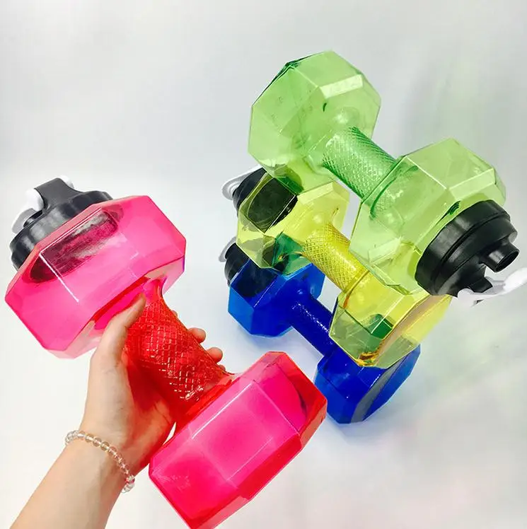 2.2L гантели в форме пластиковых большой емкости Спортивная бутылка для воды