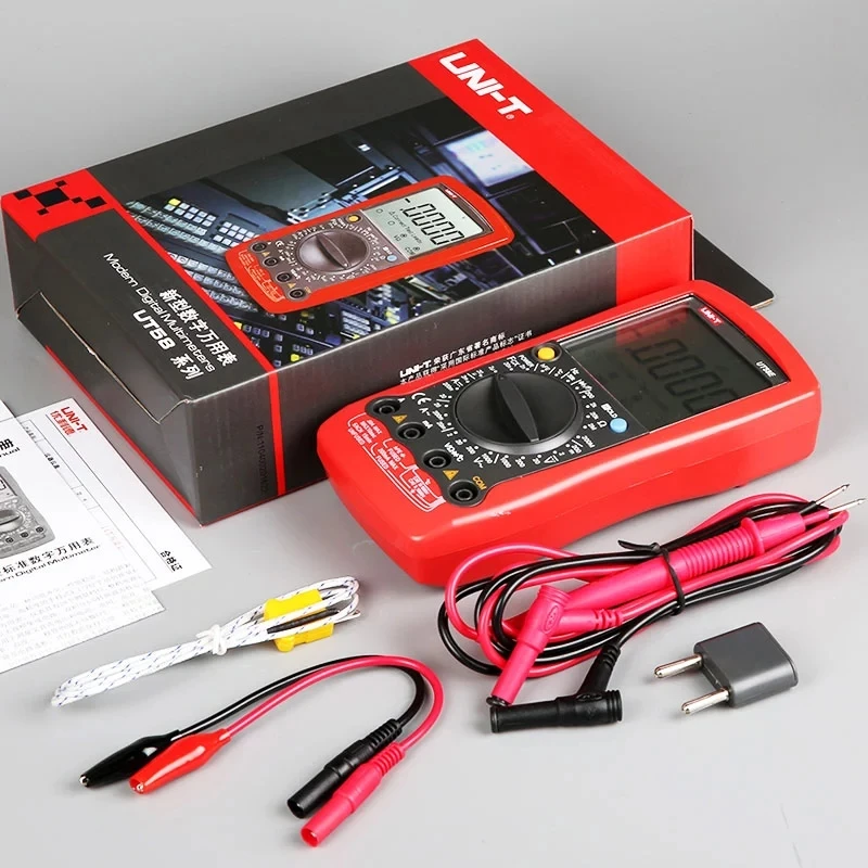 UNI T UT58E DMM A/DC Современный цифровой мультиметр температурный зонд|uni-t ut58e|digital