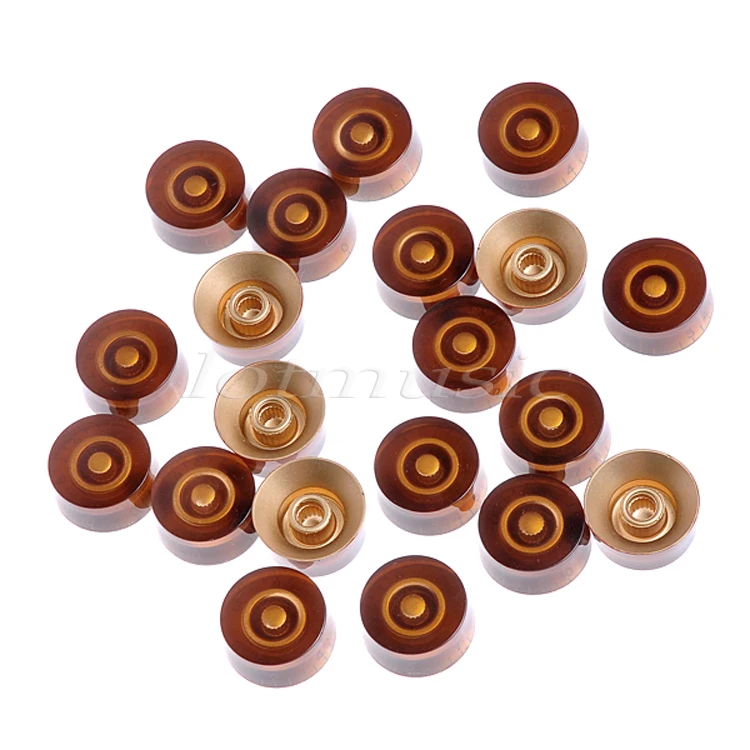 20 шт. регулятор скорости гитары янтарные ручки Splift Shat 6 мм для сменного фиксатора