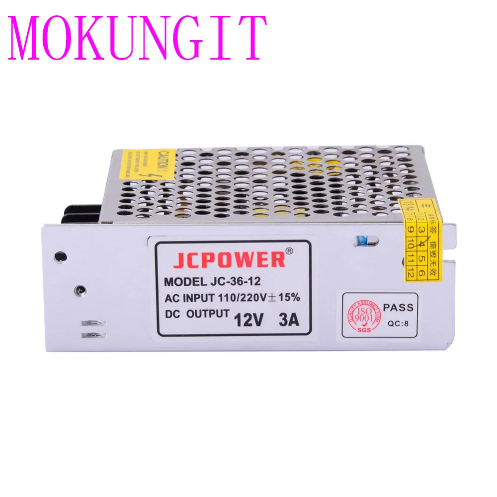 Адаптер ac110/220 V к LED DC12V 3A железная крышка блок питания трансформатор для CCTV 3528 5050 RGB