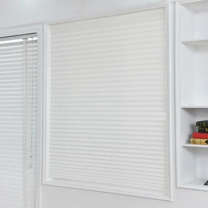 Hot Pleated Paper Curtain Light Filtering Adhesive Inside Mount Cordless Cellular Shade MDD88